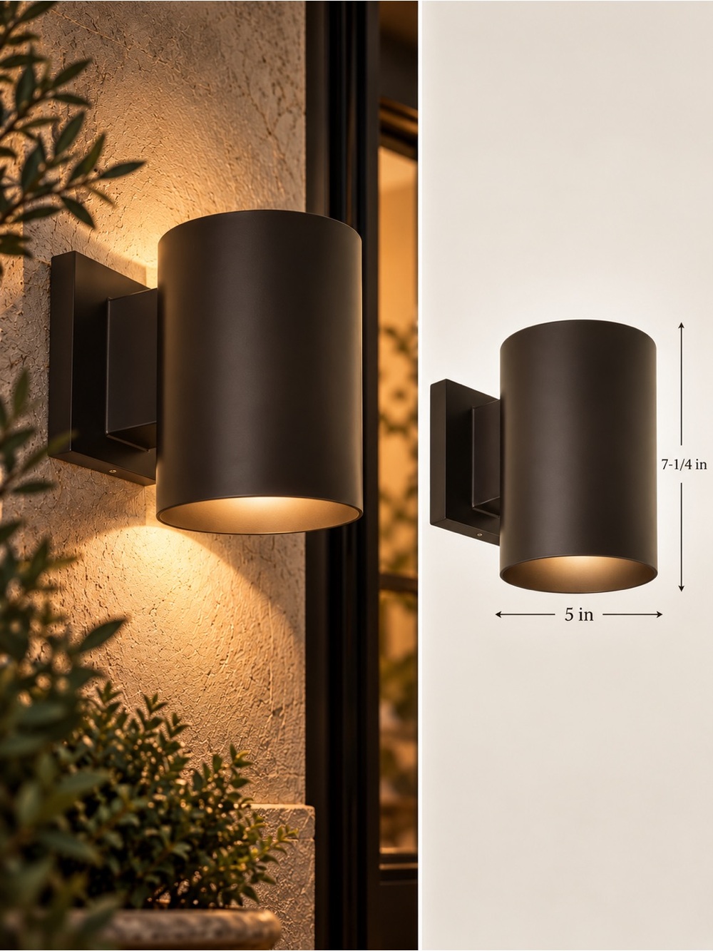 Outdoor Wall Sconce Light 7.25” Progress Lighting P5674-20 Bronze